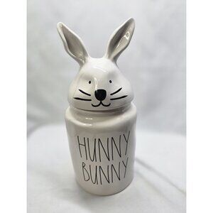 Rae Dunn Hunny Bunny Rabbit Canister Cookie Storage Jar Easter Decor Medium